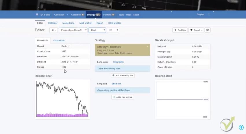 dash strategy as a Forex robot