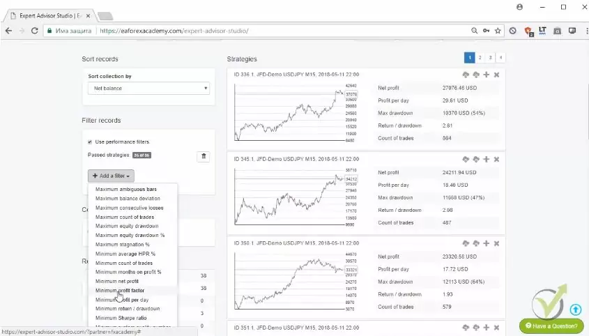 collection of EA trading strategies