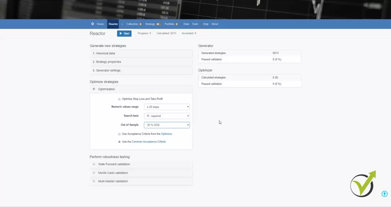 set up for the reactor Robo Trading Software