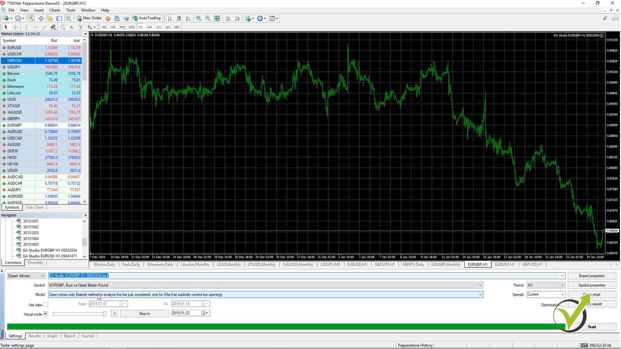 Set up for the backtest