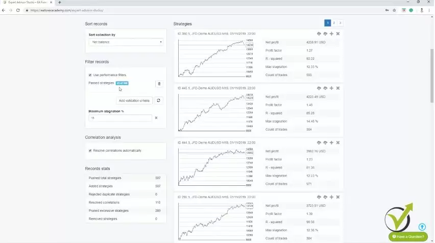Best Forex strategies with EA Studio
