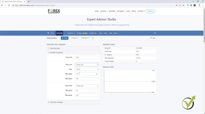 Expert Advisor Builder for Metatrader 4 with generator