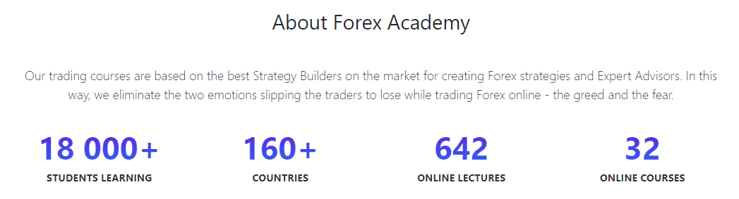 online Forex course statistics