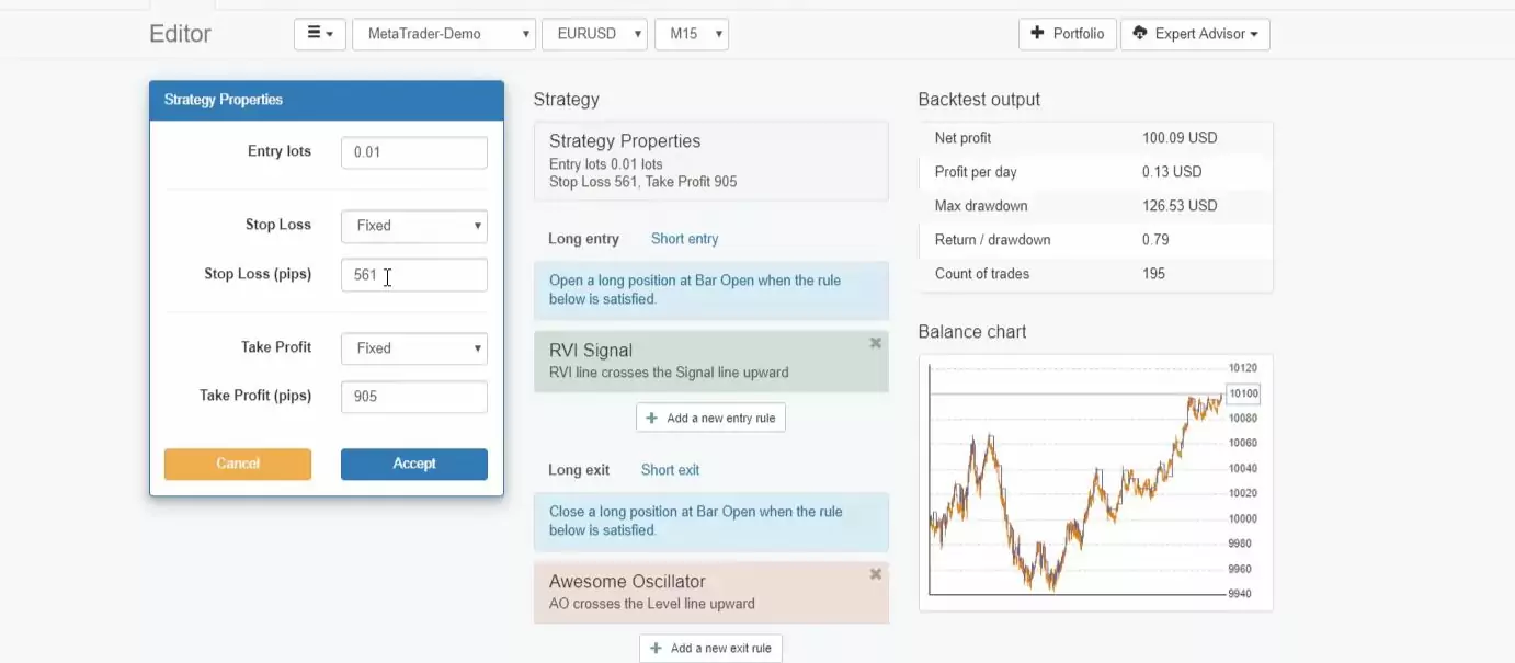 Robot trading software