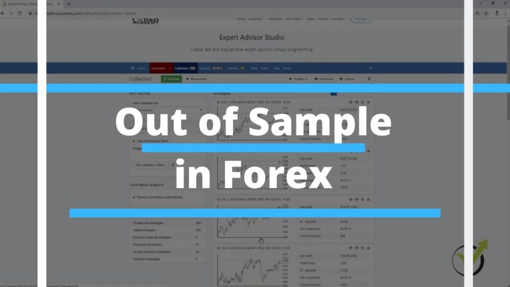 Out of Sample in Forex trading