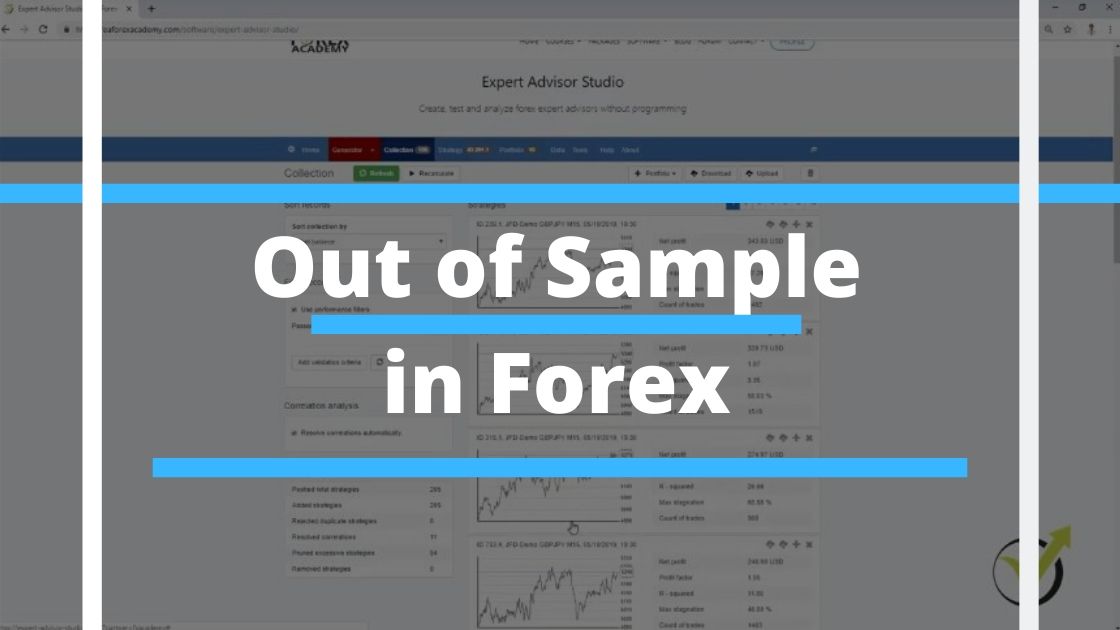 Out of Sample in Forex trading