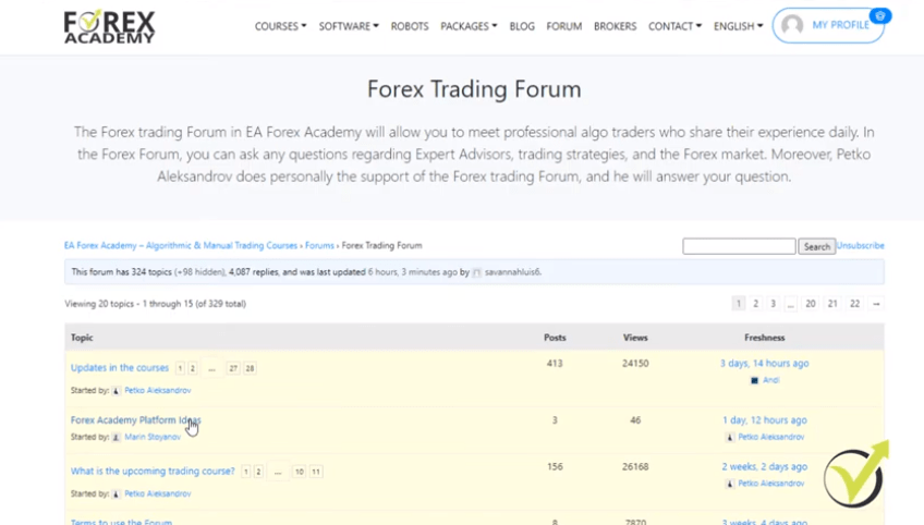 trading academy forum
