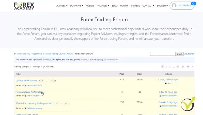 trading academy forum
