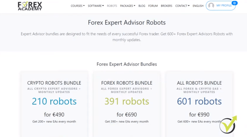 trading academy offers robots for trading
