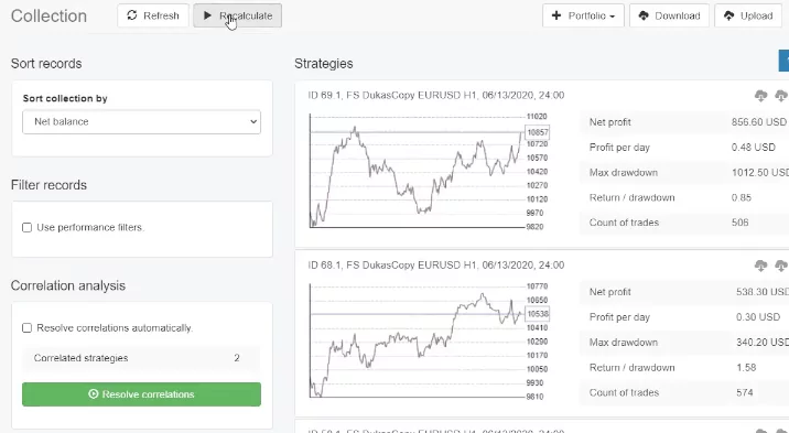 backtest expert advisor for 1 month