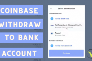 Coinbase withdrawal to bank account