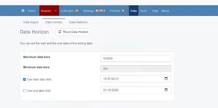 Use Data Horizon to backtest trading strategy