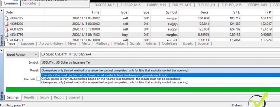 Model options in MetaTrader 4