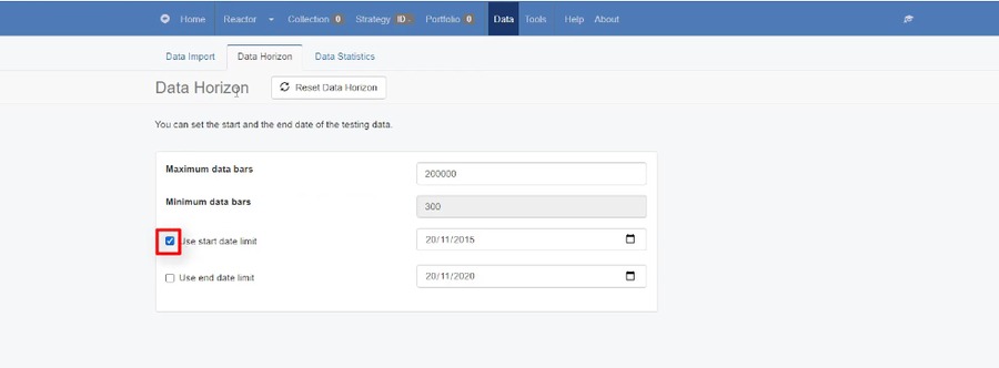 Setting the Data Horizon