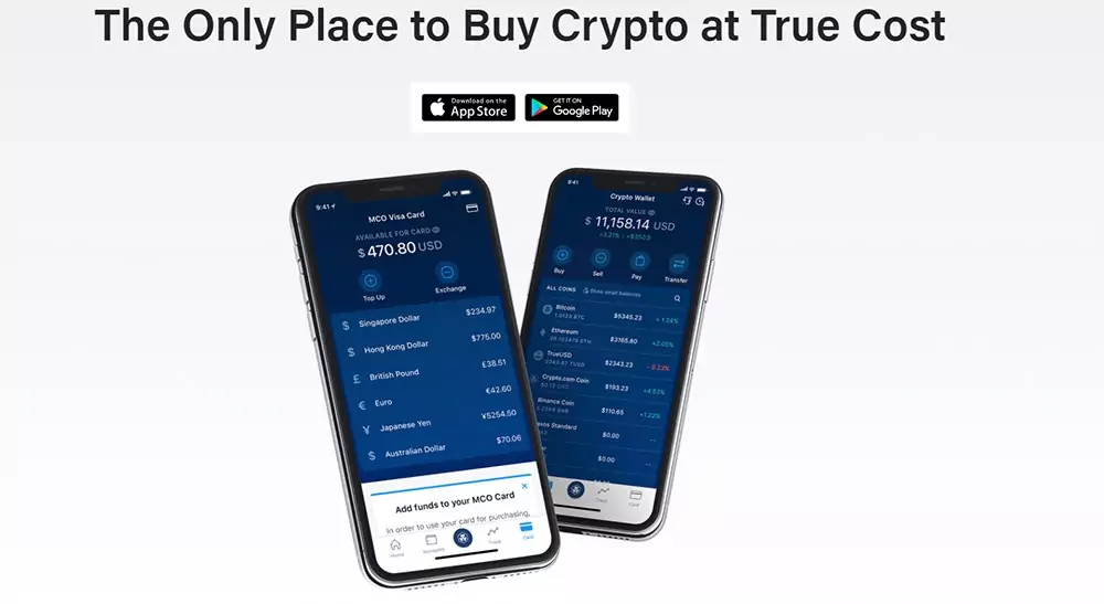 Crypto.com mobile app for iOS and Android devices