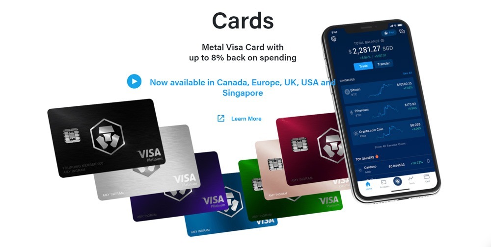 Review the Crypto.com Visa Cards