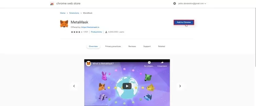 adding MetaMask to Google Chrome