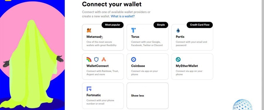 tutorial on connecting the wallet to Rarible NFT