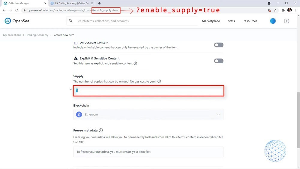 Enabling NFT Supply